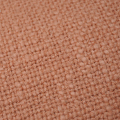 Solid Peach Cotton Cushion Cover with Fringe Edges | 100% Cotton Decorative Throw Pillow Cover | 45 x 45 cm (18 x 18 Inch)