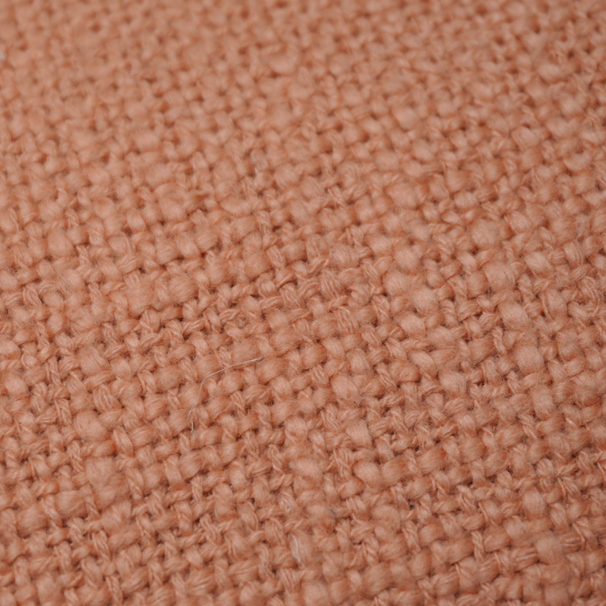 Solid Peach Cotton Cushion Cover with Fringe Edges | 100% Cotton Decorative Throw Pillow Cover | 45 x 45 cm (18 x 18 Inch)