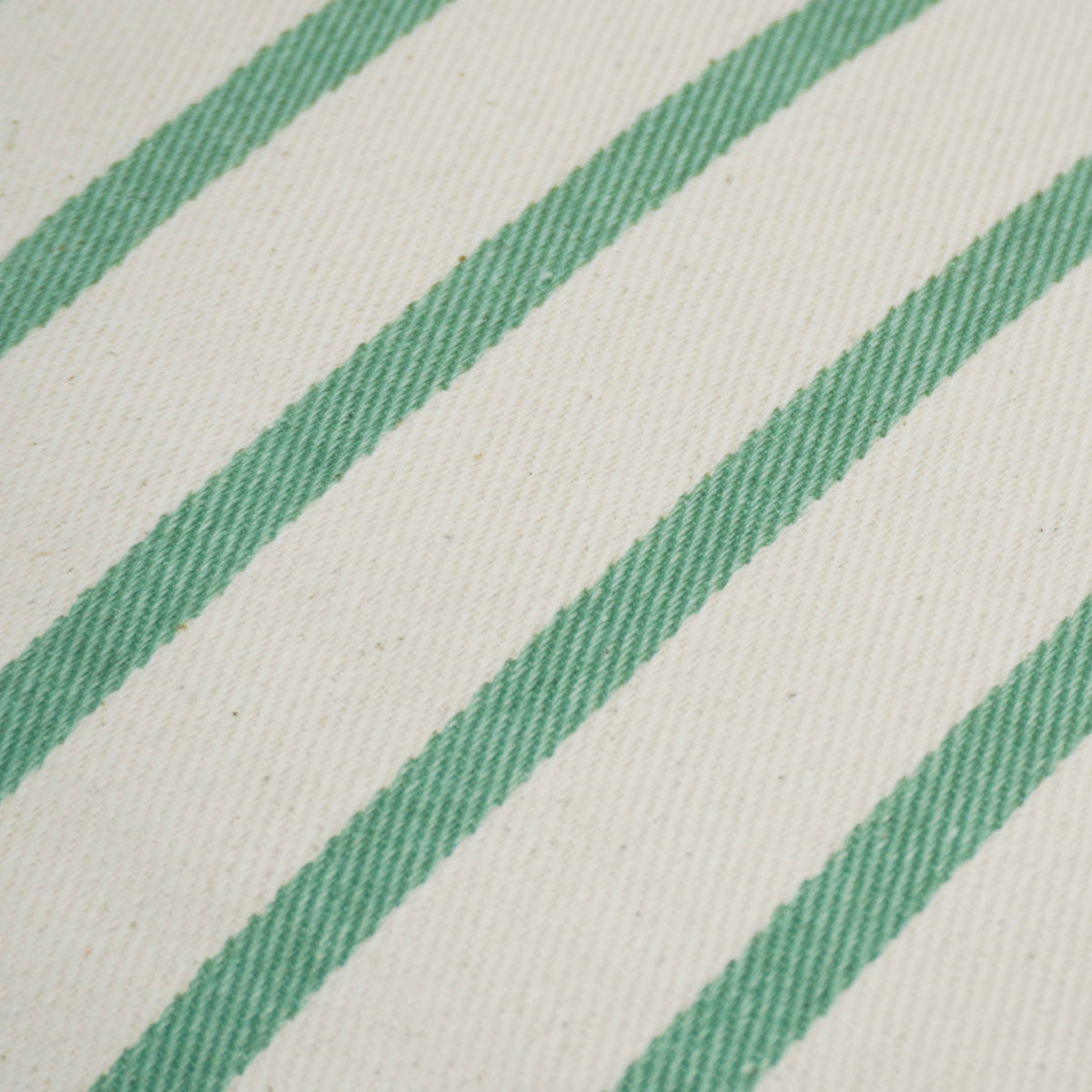 Handwoven Green Stripe Cotton Cushion Cover – 35 x 50 cm