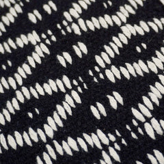 Handwoven Cotton Cushion Cover 45x45 cm | Black & Ivory Geometric Woven Design with Tassels | Boho Decorative Throw Pillow Cover | Hidden Zipper | Handmade Home Décor
