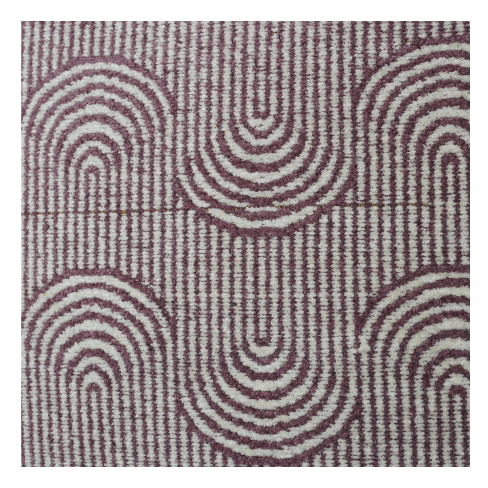 Wine & Ivory Geometric Jacquard Cotton Cushion Cover – 100% Cotton Textured Woven Pattern | Modern Decorative Pillow Cover 18x18 Inch - Bulk manufacturer & supplier from Panipat, India