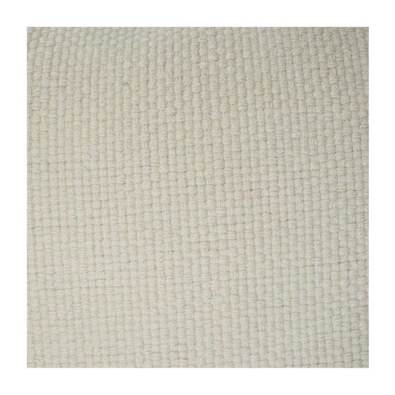 Minimalist Textured Cotton Cushion Cover with Frayed Edges – 45x45 cm | Neutral Beige Decorative Pillow Cover