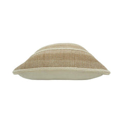 Handmade Cotton Striped Cushion Cover | Neutral Woven Textured Pillow Cover | 45x45 cm
