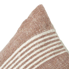 Handwoven Cotton Cushion Cover 45x45 cm | Rustic Striped Textured Pillow Cover | Boho Minimalist Home Décor
