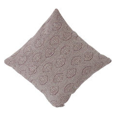 Weiß- und Elfenbeinfarbenes Geometrisches Jacquard-Baumwollkissen – 100 % Baumwolle mit Strukturmuster | Modernes Dekokissen 45x45 cm