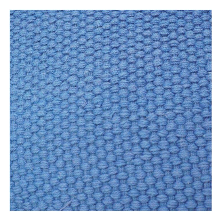 Textured Cotton Cushion Cover with Fringe Edges – Solid Blue Decorative Throw Pillow Cover (18x18 Inch) - Bulk manufacturer & supplier from Panipat, India