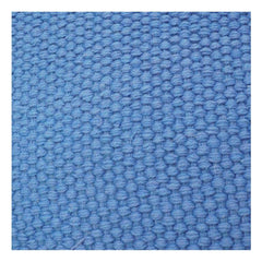 Textured Cotton Cushion Cover with Fringe Edges – Solid Blue Decorative Throw Pillow Cover (18x18 Inch)