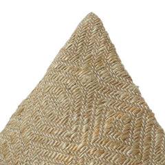 Handmade Jute Cushion Cover 45x45 cm | Natural Woven Geometric Throw Pillow Cover | Rustic Boho Home Décor