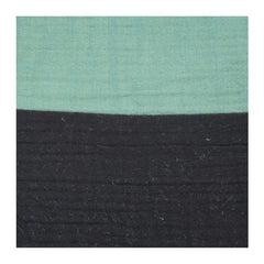 Modern Color Block Cotton Cushion Cover – Dual Tone Green & Black | 45x45 cm