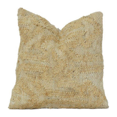 Handwoven Natural Jute Cushion Cover | Rustic Textured Throw Pillow | Eco-Friendly Boho Home Décor | 18x18 Inch