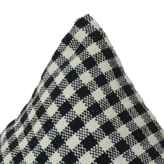 Black & White Gingham Cotton Cushion Cover | Classic Checkered Sofa Pillow Cover | 18x18 Inch