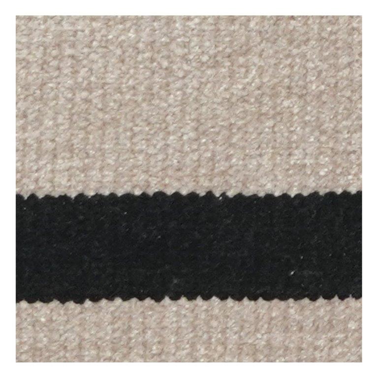 Handwoven Cotton Cushion Cover 45x45 cm | Minimalist Beige & Black Stripe Pillow Cover | Modern Neutral Home Decor