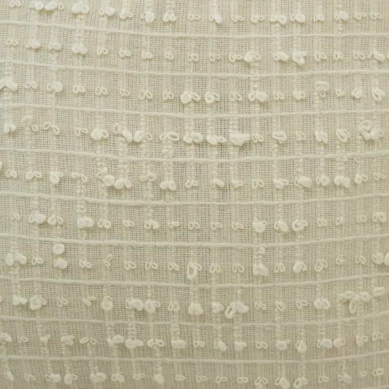 Ivory Textured Cotton Cushion Cover with Embroidered Dot Pattern – 45x45 cm - Bulk manufacturer & supplier from Panipat, India
