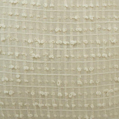 Ivory Textured Cotton Cushion Cover with Embroidered Dot Pattern – 45x45 cm