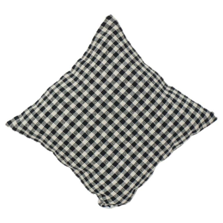 Black & White Gingham Cotton Cushion Cover | Classic Checkered Sofa Pillow Cover | 18x18 Inch - Bulk manufacturer & supplier from Panipat, India