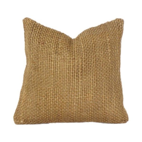 Handmade Natural Jute Cushion Cover 45x45 cm | Rustic Boho Decorative Throw Pillow Cover | Woven Burlap Cushion for Sofa & Living Room