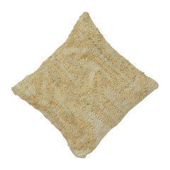 Handwoven Natural Jute Cushion Cover | Rustic Textured Throw Pillow | Eco-Friendly Boho Home Décor | 18x18 Inch