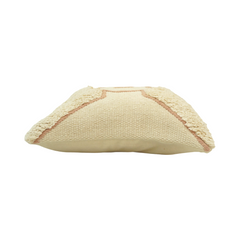 Abstract Face Tufted Cotton Cushion Cover – Embroidered Artistic Boho Pillow Cover 45x45 cm