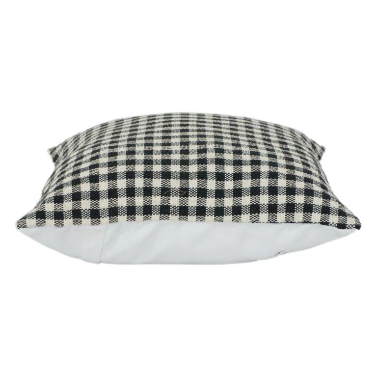 Black & White Gingham Cotton Cushion Cover | Classic Checkered Sofa Pillow Cover | 18x18 Inch - Bulk manufacturer & supplier from Panipat, India