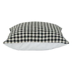 Black & White Gingham Cotton Cushion Cover | Classic Checkered Sofa Pillow Cover | 18x18 Inch
