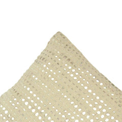 Handwoven Textured Cotton Cushion Cover – Cream Beige | 45x45 cm Decorative Pillow Cover