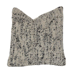 Handwoven Wool Cushion Cover | Textured Neutral Tweed Design | Modern Rustic Throw Pillow | 18x18 Inch