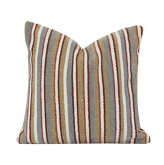 Multi-Color Woven Striped Cotton Cushion Cover | Textured Boho Accent Pillow Cover | 18x18 Inch