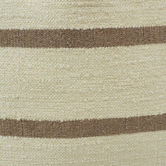 Handmade Cotton Striped Cushion Cover 45x45 cm | Beige & Natural Woven Throw Pillow Cover | Modern Farmhouse Décor
