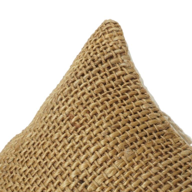 Handmade Natural Jute Cushion Cover 45x45 cm | Rustic Boho Decorative Throw Pillow Cover | Woven Burlap Cushion for Sofa & Living Room - Bulk manufacturer & supplier from Panipat, India