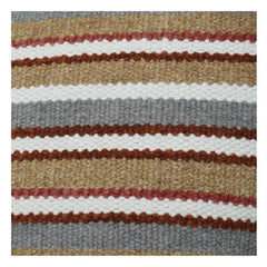 Multi-Color Woven Striped Cotton Cushion Cover | Textured Boho Accent Pillow Cover | 18x18 Inch
