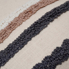 Handmade Tufted Cotton Cushion Cover 45x45 cm | Modern Abstract Loop Tufted Design | Decorative Throw Pillow Cover with Hidden Zipper | Boho Home Décor
