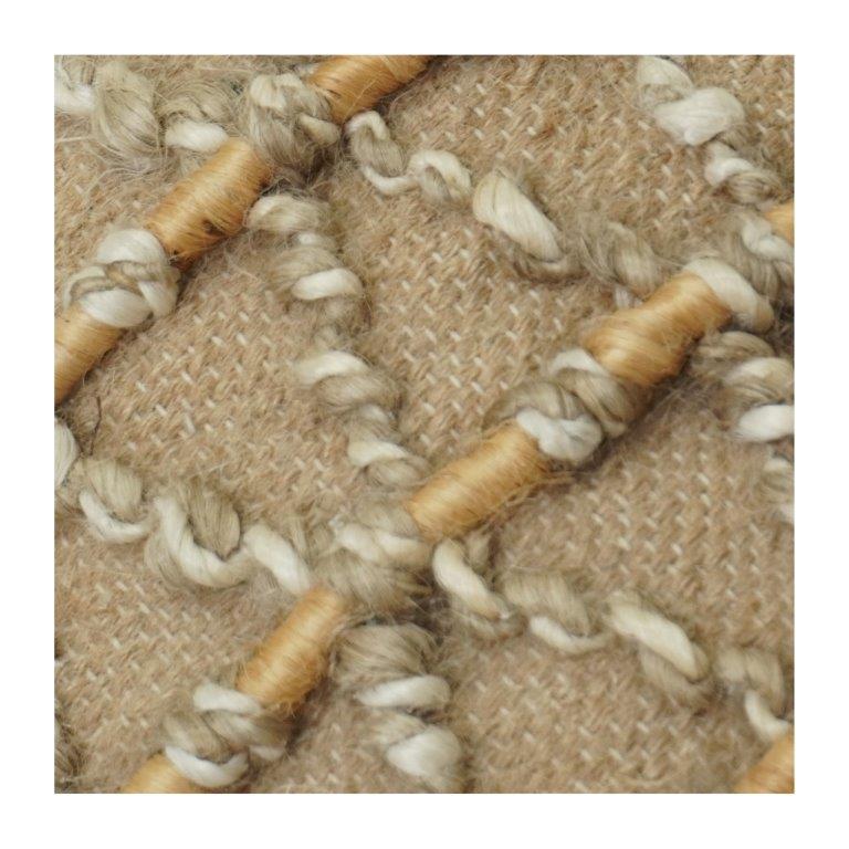 Handwoven Jute Cushion Cover with Textured Rope Lattice Design | Natural Rustic Boho Décor Pillow Cover | 18x18 Inch