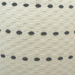 Handmade Cotton Cushion Cover 45x45 cm | Textured Black Dotted Striped Design | Modern Boho Decorative Pillow Cover
