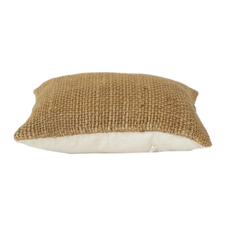 Handmade Natural Jute Cushion Cover 45x45 cm | Rustic Boho Decorative Throw Pillow Cover | Woven Burlap Cushion for Sofa & Living Room