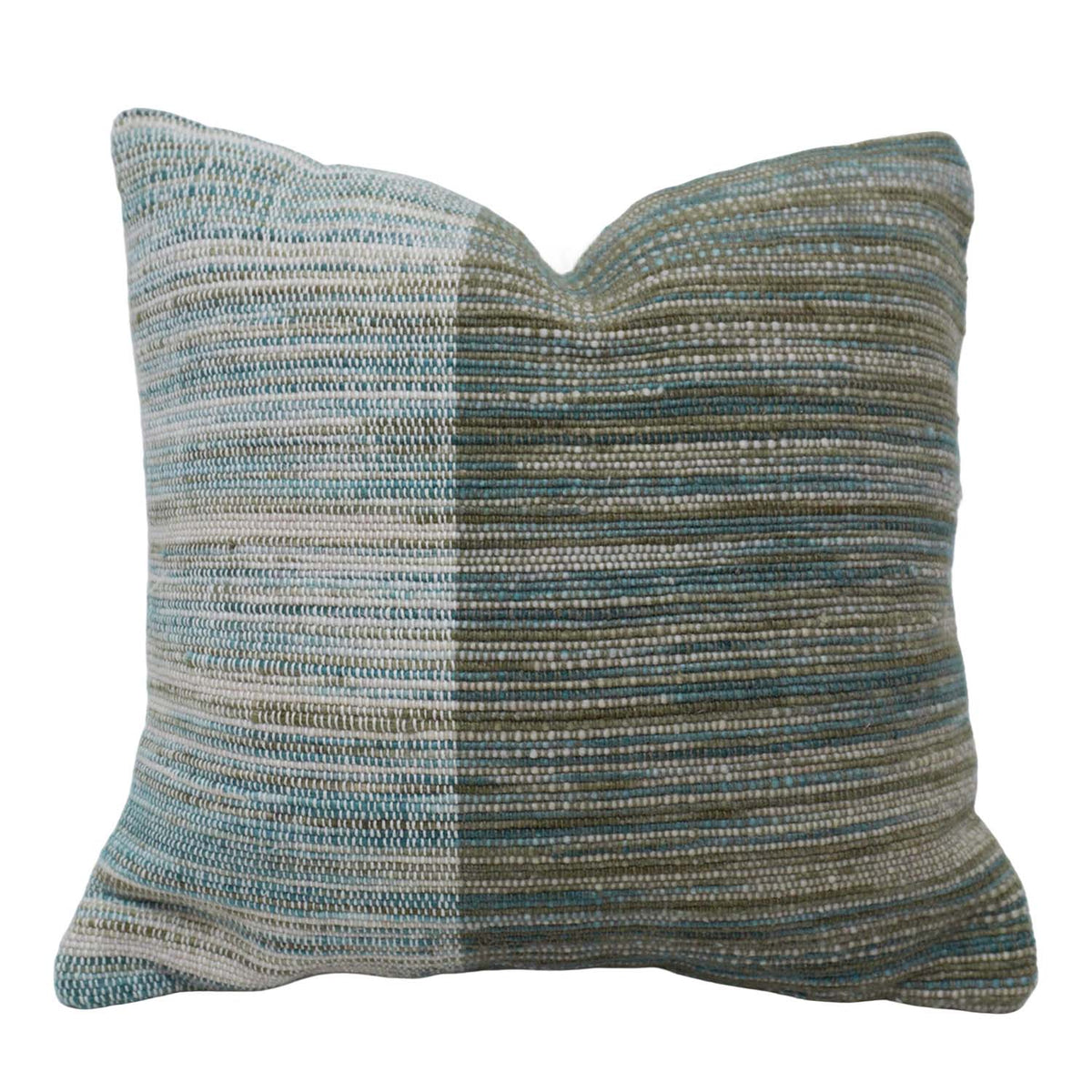 Handwoven Textured Cotton Cushion Cover 45x45 cm | Blue & Grey Woven Decorative Throw Pillow Cover | Modern Boho Home Décor | Hidden Zipper - Bulk manufacturer & supplier from Panipat, India
