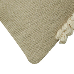 Handwoven Cotton Cushion Cover 45x45 cm | Textured Tufted Loop Design | Decorative Throw Pillow Cover | Hidden Zipper | Natural Beige | Modern Boho Home Décor