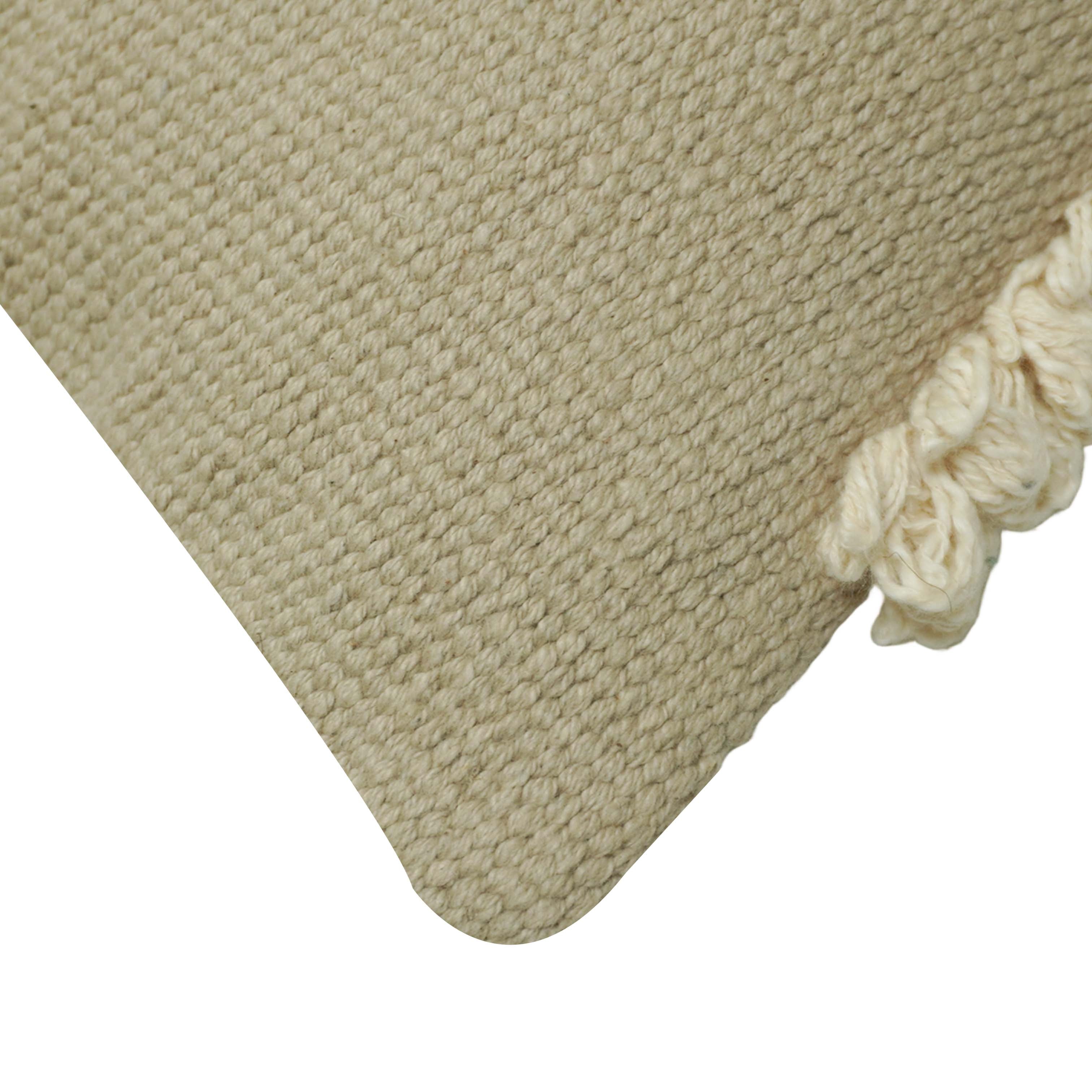 Handwoven Cotton Cushion Cover 45x45 cm | Textured Tufted Loop Design | Decorative Throw Pillow Cover | Hidden Zipper | Natural Beige | Modern Boho Home Décor