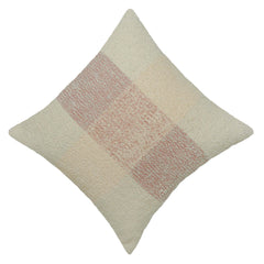 Handwoven Cotton Cushion Cover 45x45 cm | Textured Geometric Design | Soft Decorative Throw Pillow Cover with Concealed Zipper | Modern Boho Home Décor