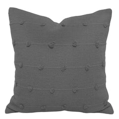 Handwoven Cotton Cushion Cover – Textured Grey Accent Pillow Cover, 45 x 45 cm