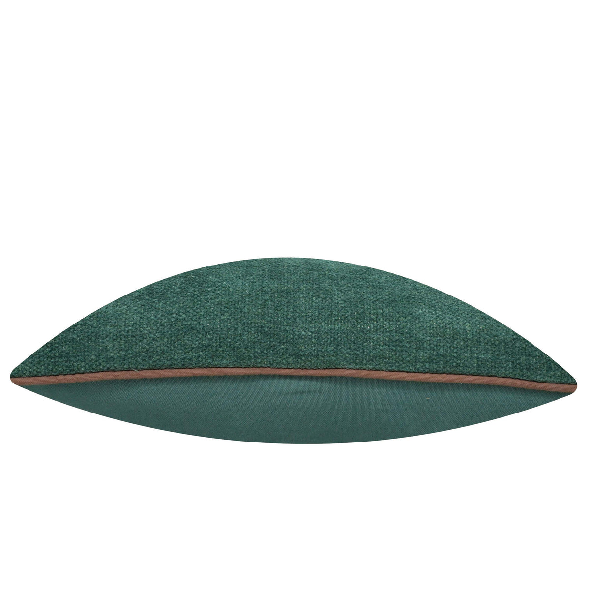 Handwoven Chenille Cushion Cover – Solid Forest Green Textured Cushion, 45 x 45 cm