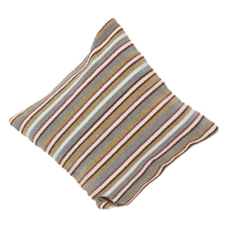 Mehrfarbiger gewebter gestreifter Baumwollkissenbezug | Strukturierter Boho-Akzent-Kissenbezug | 45x45 cm - Bulk manufacturer & supplier from Panipat, India