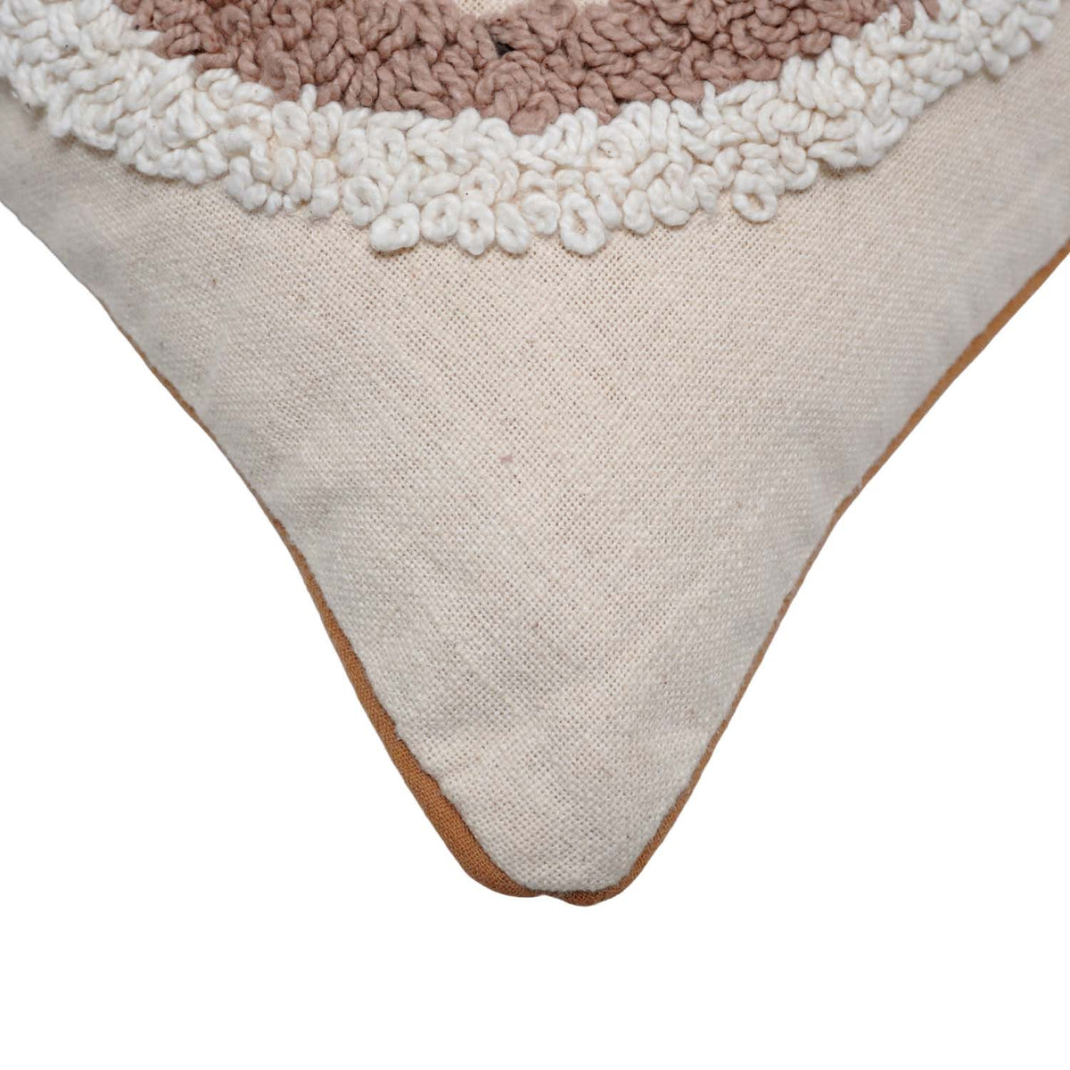 Handmade Tufted Cotton Cushion Cover 45x45 cm | Modern Abstract Loop Tufted Design | Decorative Throw Pillow Cover with Hidden Zipper | Boho Home Décor - Bulk manufacturer & supplier from Panipat, India