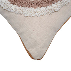 Handmade Tufted Cotton Cushion Cover 45x45 cm | Modern Abstract Loop Tufted Design | Decorative Throw Pillow Cover with Hidden Zipper | Boho Home Décor