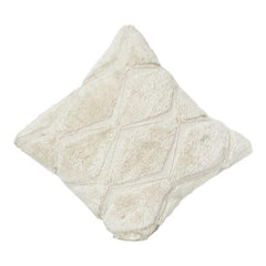 Tufted Cotton Cushion Cover 45x45 cm | Textured Diamond Pattern | Soft Neutral Decorative Pillow Cover with Hidden Zipper