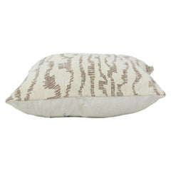 Beiger Jacquard-Kissenbezug mit Textur 45x45 cm | Gewebtes abstraktes Muster | Modernes neutrales Heimdekorationskissen