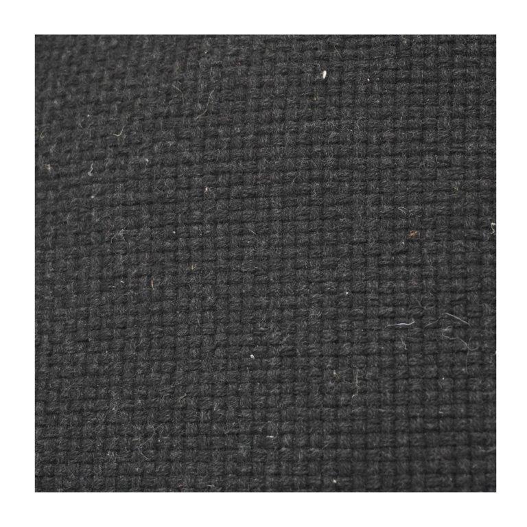 Handwoven Black Cotton Cushion Cover with Fringed Edges | Textured Boho Throw Pillow Cover | 18x18 Inch