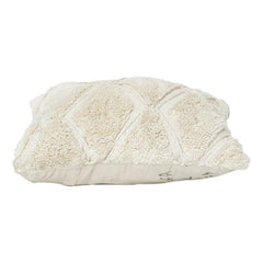 Tufted Cotton Cushion Cover 45x45 cm | Textured Diamond Pattern | Soft Neutral Decorative Pillow Cover with Hidden Zipper