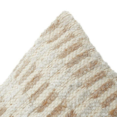 Textured Cotton Viscose Cushion Cover – Neutral Woven Stripe Design | 45x45 cm
