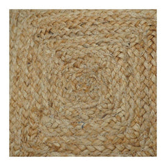 Handwoven Natural Jute Cushion Cover | Rustic Boho Square Pillow Case with Textured Spiral Weave | 18x18 Inch Decorative Throw Cushion