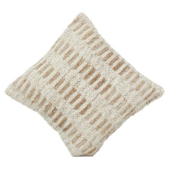 Textured Cotton Viscose Cushion Cover – Neutral Woven Stripe Design | 45x45 cm